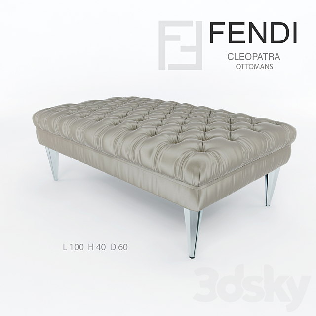 Fendi_Cleopatra_Ottomans 3DSMax File - thumbnail 1