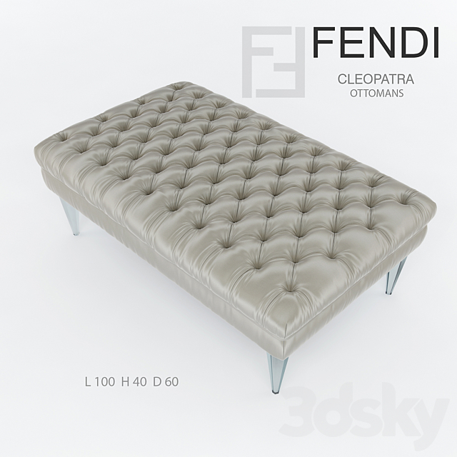 Fendi_Cleopatra_Ottomans 3DSMax File - thumbnail 2