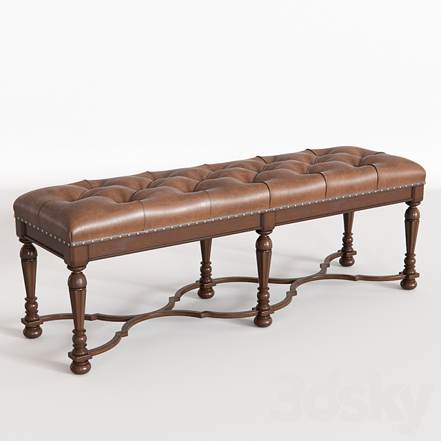 FINE FURNITURE DESIGN Tufted Bed Bench 3ds Max - thumbnail 1