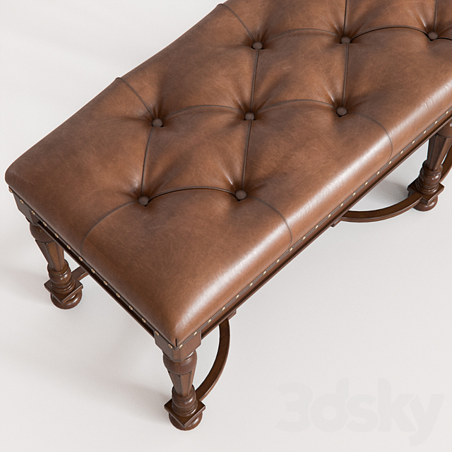 FINE FURNITURE DESIGN Tufted Bed Bench 3ds Max - thumbnail 2