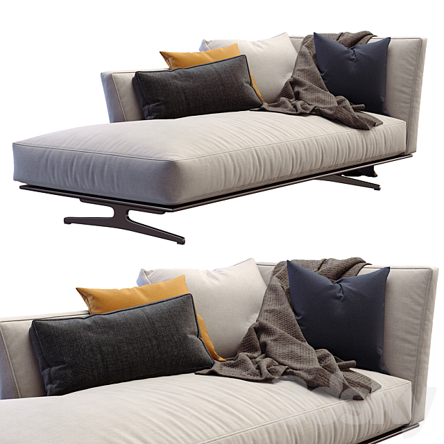 Flexform CHAISE LONGUE EVERGREEN 3DSMax File - thumbnail 2