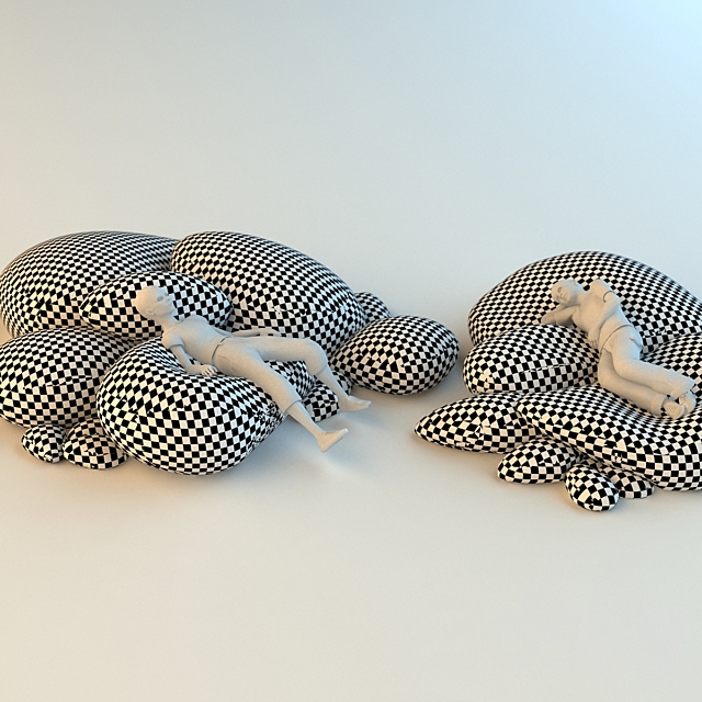 Floor cushions stones 3DSMax File - thumbnail 3