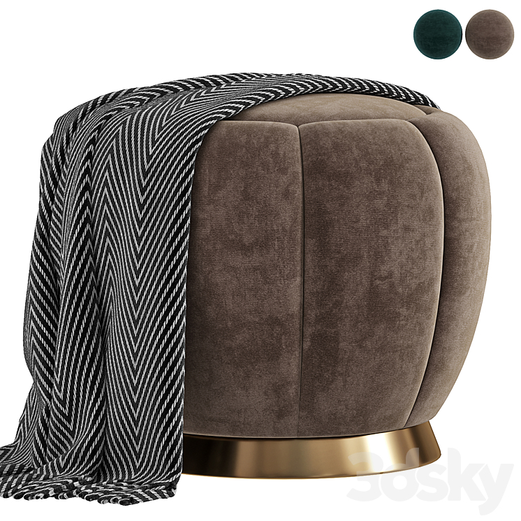 Florence Stool By Luxdeco Collection 3DS Max Model - thumbnail 1