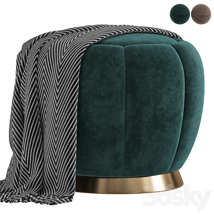 Florence Stool By Luxdeco Collection 3DS Max Model - thumbnail 2