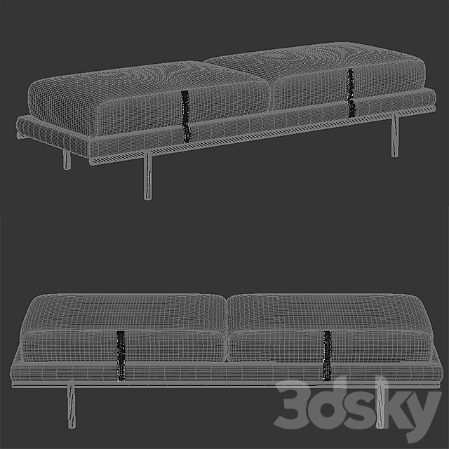 Flou bench bond 3DSMax File - thumbnail 3