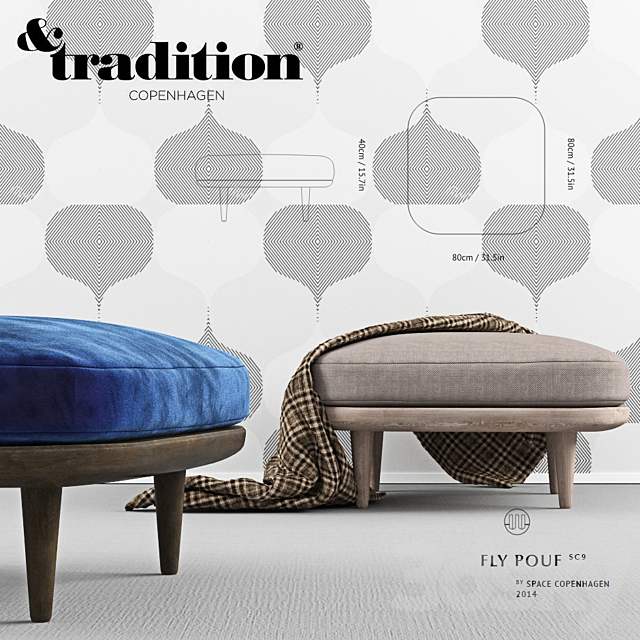 fly pouf andtradition 3DS Max Model - thumbnail 2