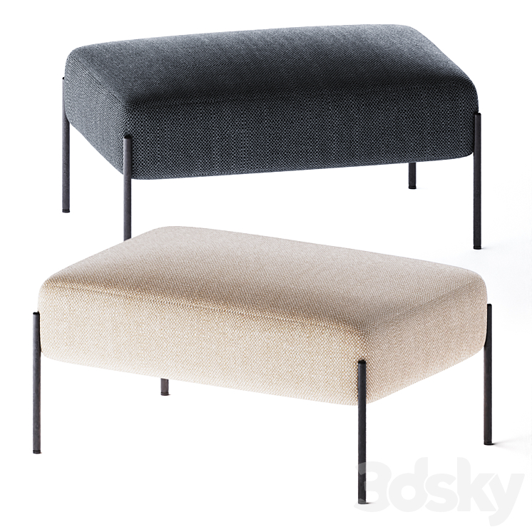 Footstool Paipaï by Ligne Roset 3DS Max Model - thumbnail 1