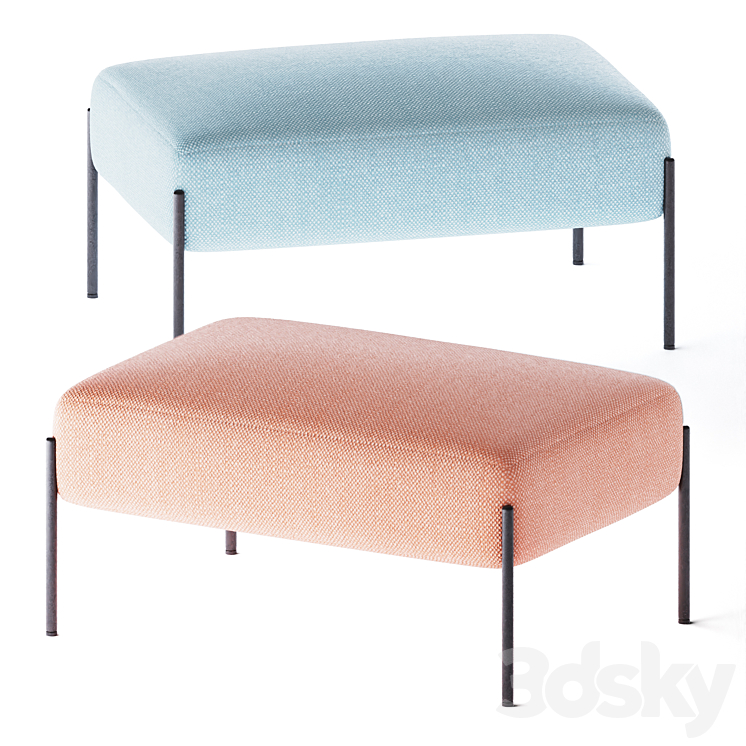 Footstool Paipaï by Ligne Roset 3DS Max Model - thumbnail 2