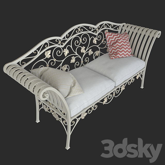 forged_bench 3ds Max - thumbnail 2