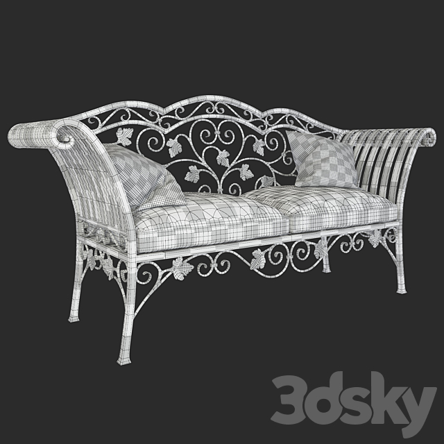 forged_bench 3ds Max - thumbnail 3