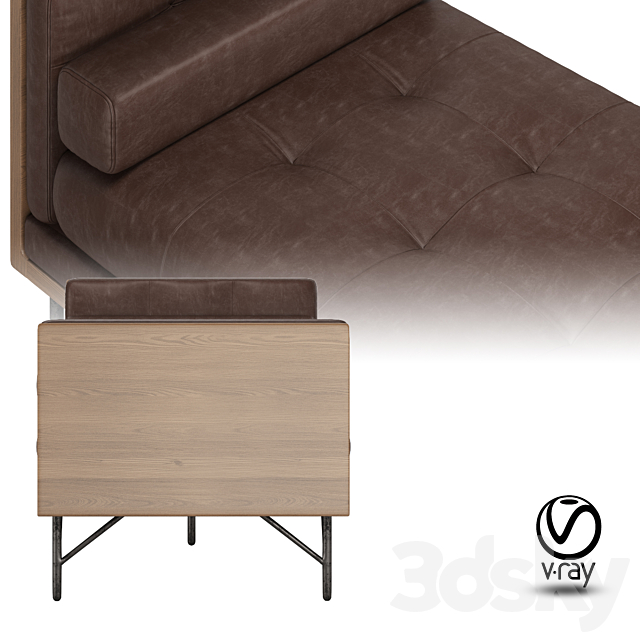 Four Hands _ Holden Chaise – Sonoma Coco 3DSMax File - thumbnail 2