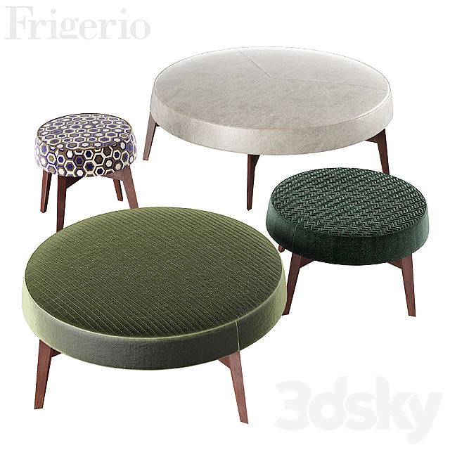 Frigerio salotti cross ottoman 3DSMax File - thumbnail 1