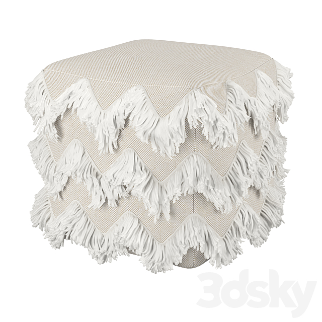 Fringed Pouf 3DSMax File - thumbnail 2