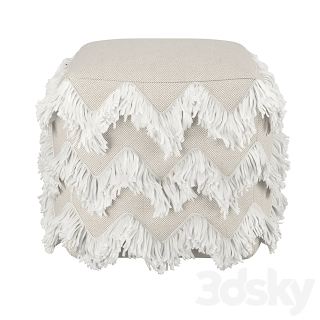 Fringed Pouf 3DSMax File - thumbnail 3