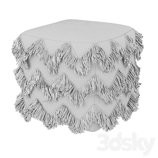 Fringed Pouf 3DSMax File - thumbnail 5