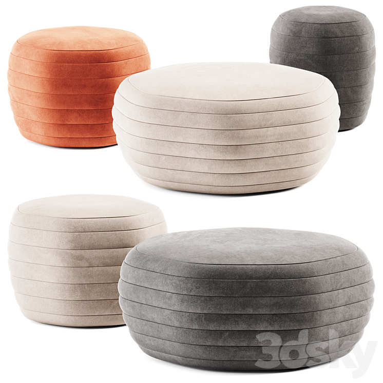 GALEATA Round Pouf by Paola Zani \/ Pouf 3DS Max Model - thumbnail 1