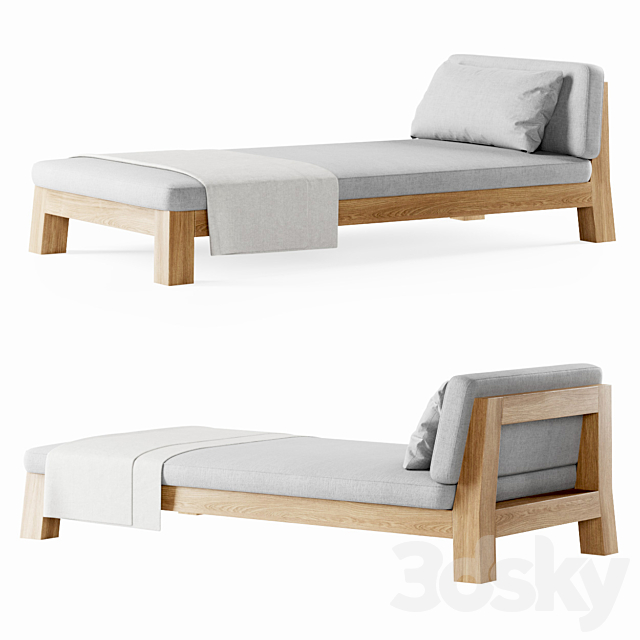 Gijs daybed by Piet Boon _ Beach lounger 3DSMax File - thumbnail 1