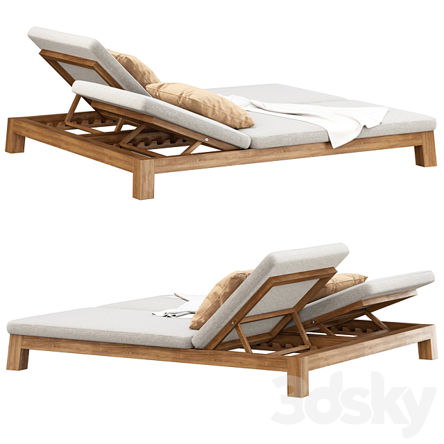 GIJS Double Sun lounger by Piet Boon 3DS Max Model - thumbnail 3