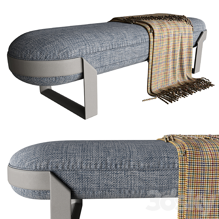 Giorgetti shirley bench 3DS Max Model - thumbnail 3