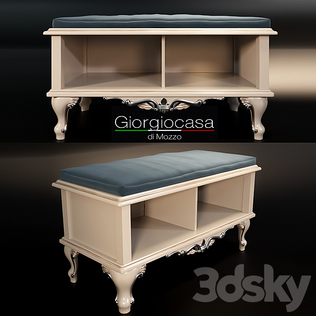 Giorgiocasa bench in fabric 3DS Max Model - thumbnail 1