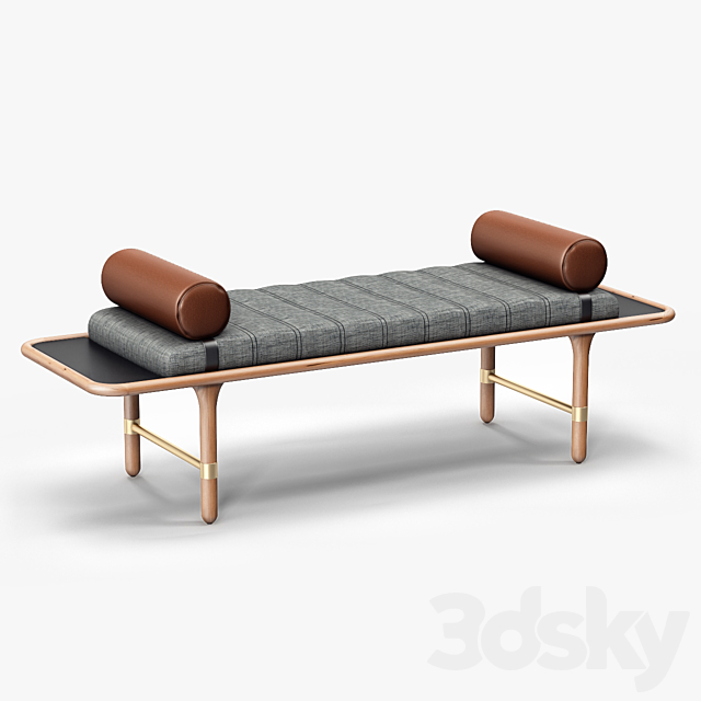 Giulia Novars Manhattan Bench 3ds Max - thumbnail 2