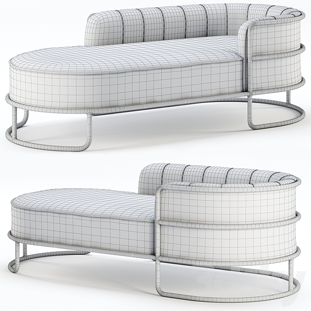 Giuseppe De Vivo Chaise longue 3ds Max - thumbnail 2