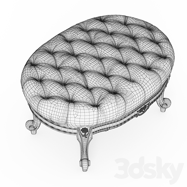 Giusti Portos Nouvelle Pouf 3DS Max Model - thumbnail 3