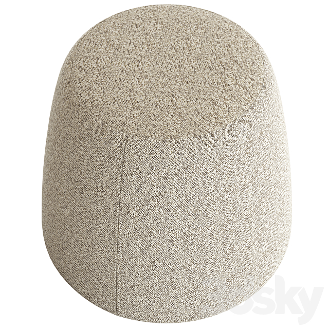 Globewest Felix Pebble Ottoman 3DS Max Model - thumbnail 2