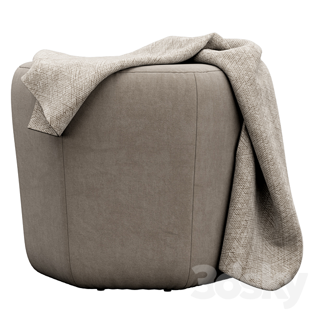 Hagen pouf by Swoon 3ds Max - thumbnail 2