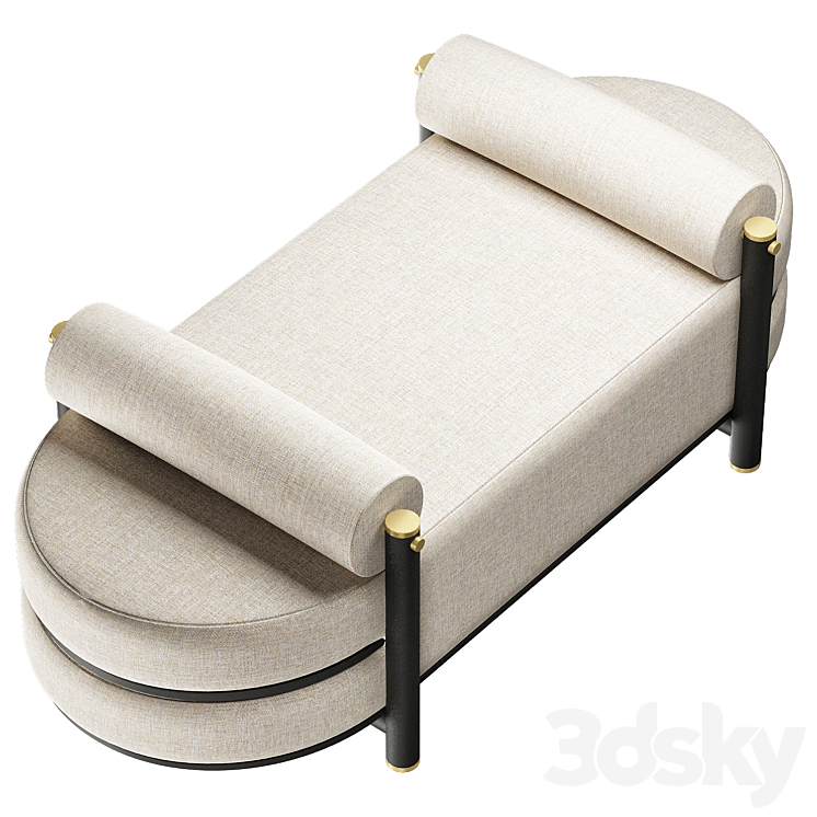 Hallstatt Bench 3DS Max Model - thumbnail 2