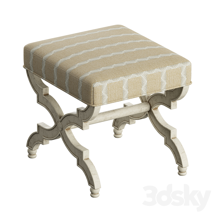 Hampton Ottoman Prymont One Kings Lane 3DS Max Model - thumbnail 2