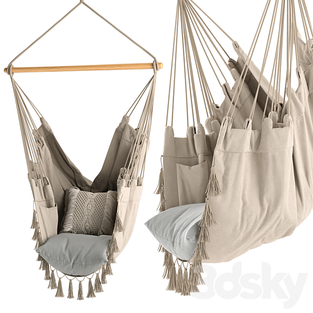 Hanging Hammock Chair KomorebiCollection 3DS Max Model - thumbnail 2