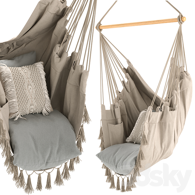 Hanging Hammock Chair KomorebiCollection 3DS Max Model - thumbnail 3