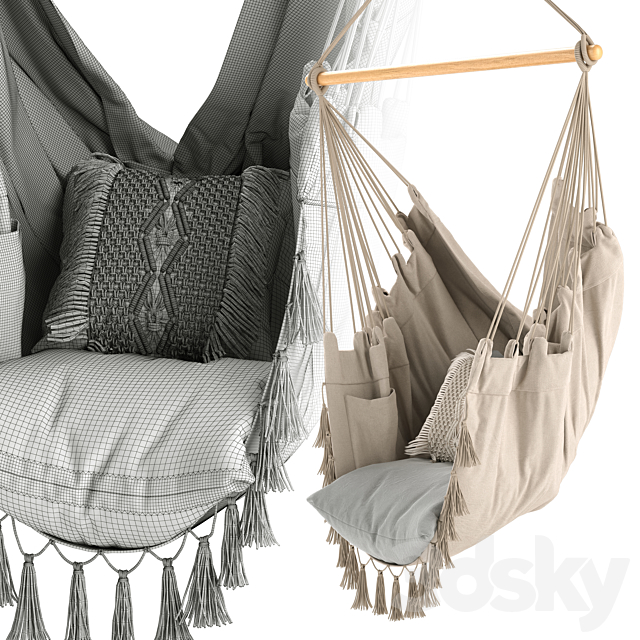 Hanging Hammock Chair KomorebiCollection 3DS Max Model - thumbnail 5