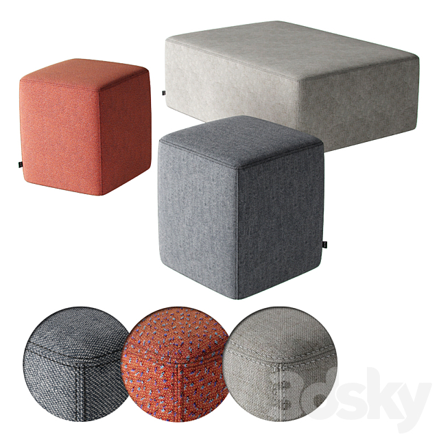 Hem brick pouf 3DSMax File - thumbnail 1