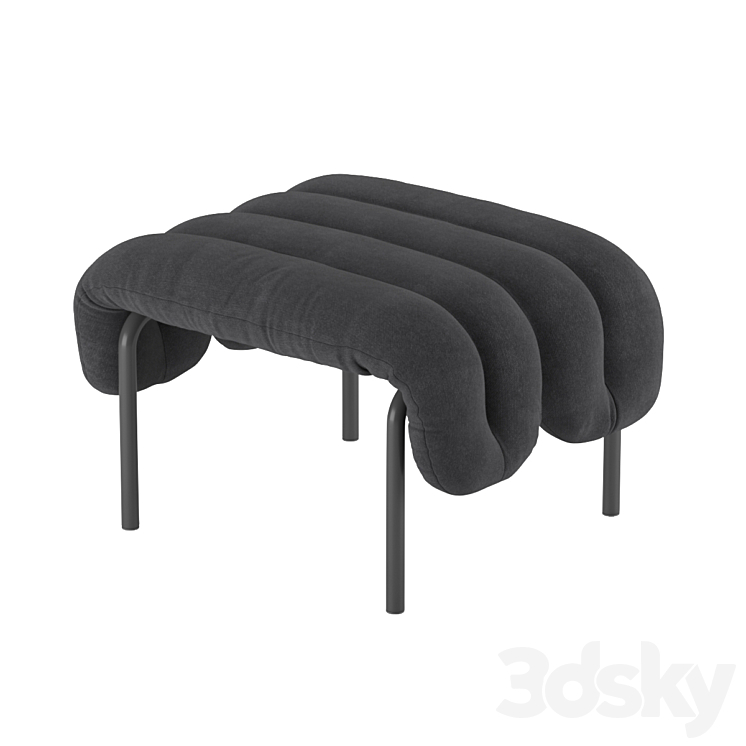 Hem. Puffy Ottoman. 3DS Max Model - thumbnail 2