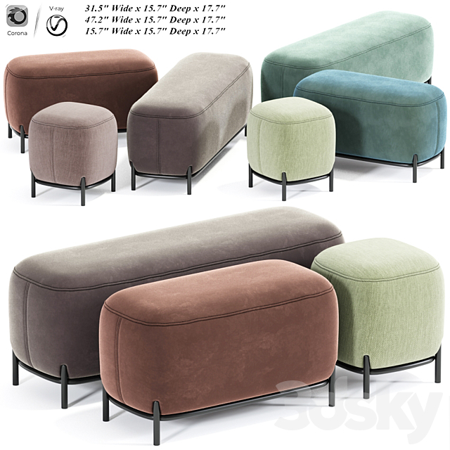 Hemlock Ottoman 3DSMax File - thumbnail 1