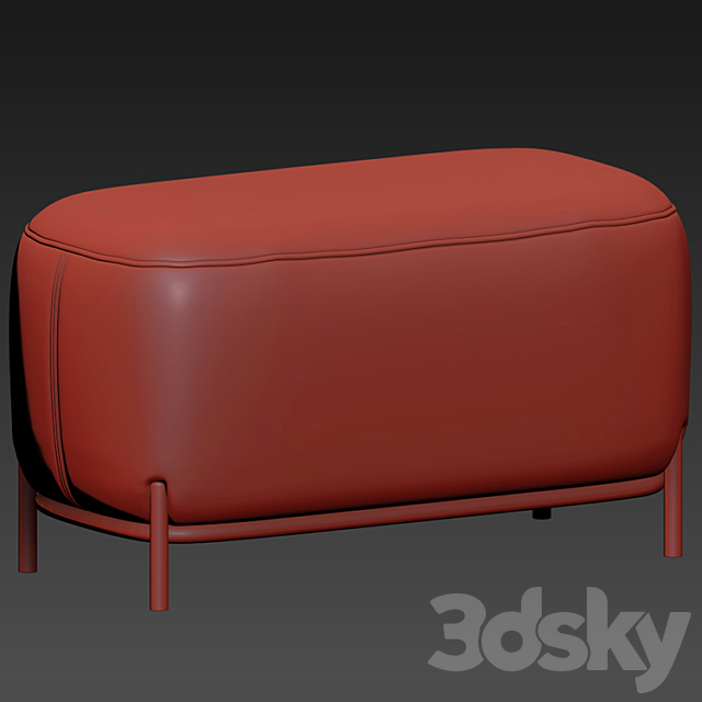 Hemlock Ottoman Fabric And Velvet 3ds Max - thumbnail 2