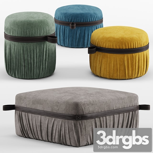 Herm poufs – potocco 2 3dsmax Download - thumbnail 1