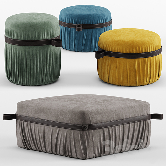 Herm poufs – Potocco 3DSMax File - thumbnail 1