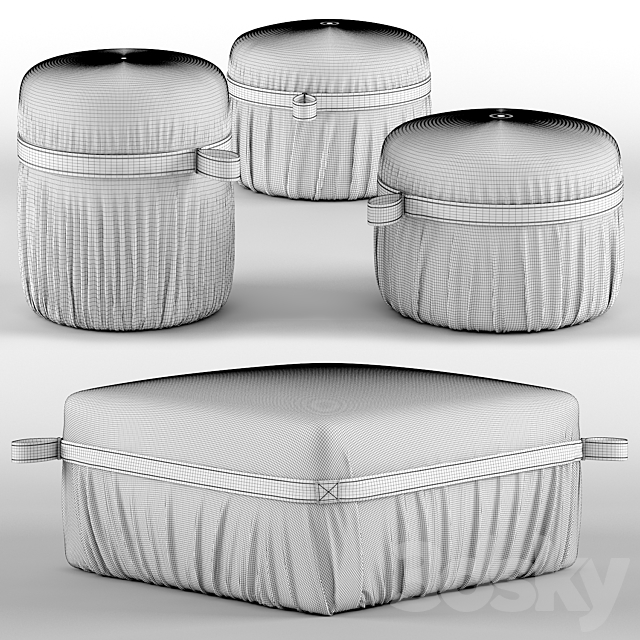 Herm poufs – Potocco 3DSMax File - thumbnail 3