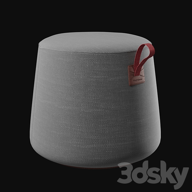 Hightower Round Pouf Most Modest 3DSMax File - thumbnail 2