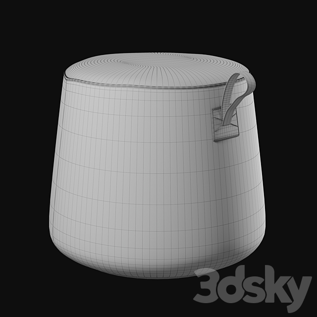 Hightower Round Pouf Most Modest 3DSMax File - thumbnail 3