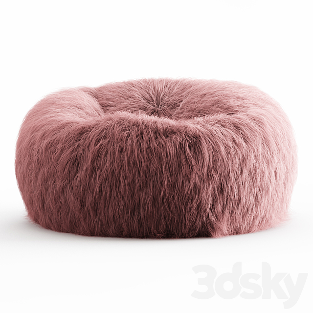 Himalayan Faux-Fur Beanbag 3DS Max Model - thumbnail 2