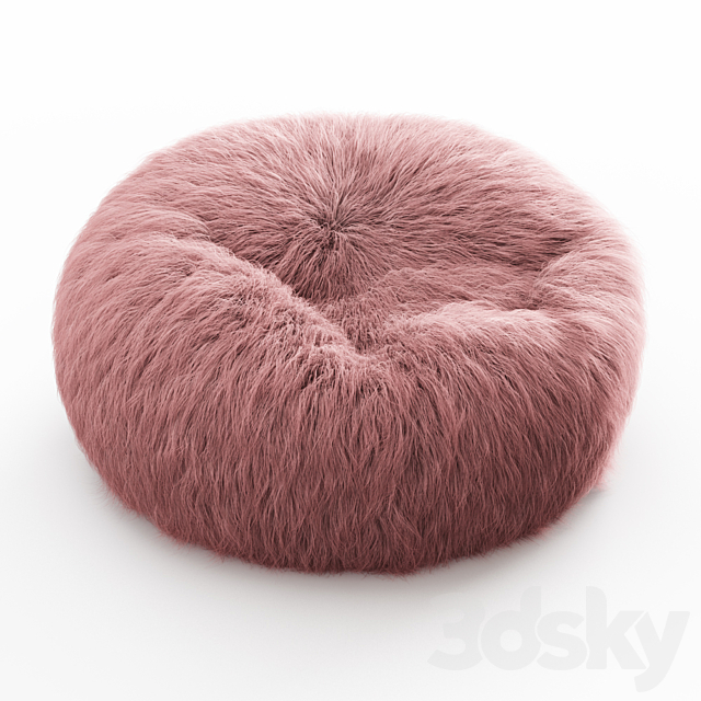 Himalayan Faux-Fur Beanbag 3DS Max Model - thumbnail 3