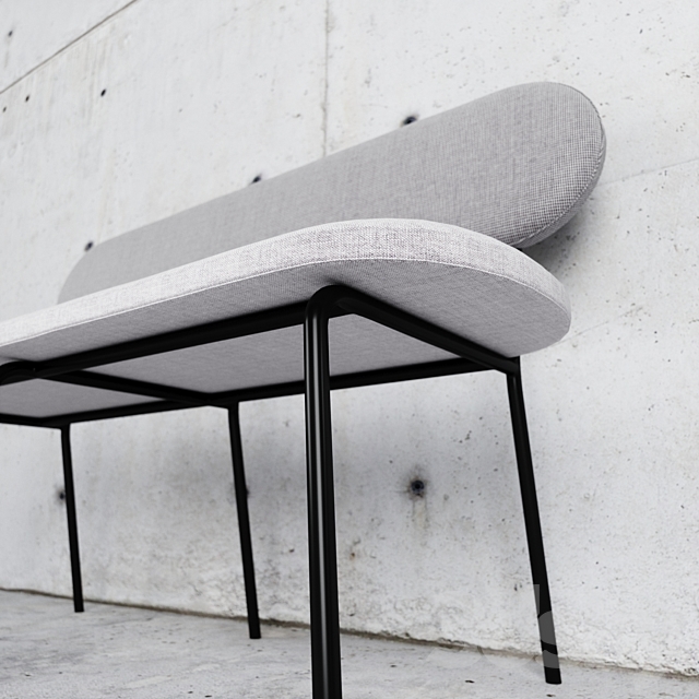 HKLiving – dining table bench gray 3DSMax File - thumbnail 3