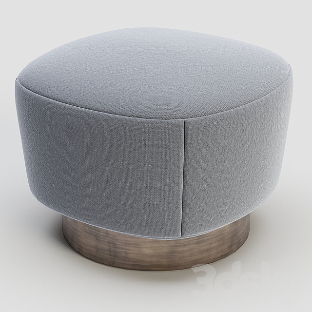 Holly Hunt Pouf Mesa Ottoman 3DS Max Model - thumbnail 2