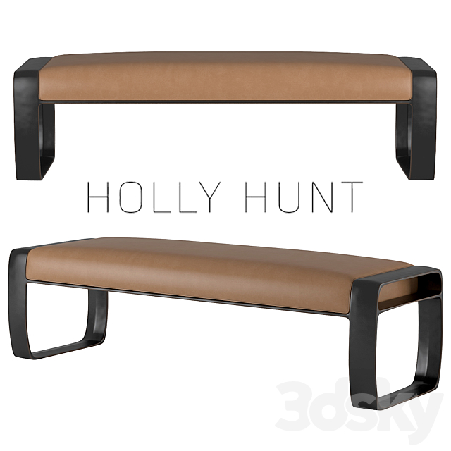 Holly Hunt Sabina Bench 3DSMax File - thumbnail 1