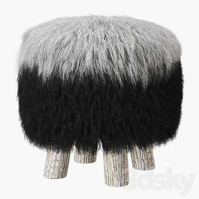 Icelandic Sheepskin chair 3ds Max - thumbnail 1