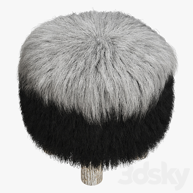 Icelandic Sheepskin chair 3ds Max - thumbnail 3